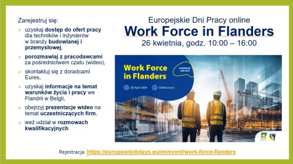 Zdjęcie artykułu Europejskie Dni Pracy online Work Force in Flanders