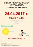 Zdjęcie artykułu Giełda Pracy w branży hotelarsko – gastronomicznej 24.04.2017 r.