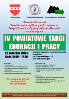 Zdjęcie artykułu IV Targi Edukacji i Pracy 26 kwietnia 2018r.